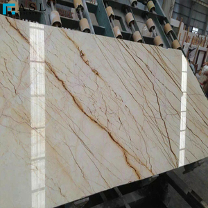 Dalles de marbre Sofitel Gold beige canali doré avec texture à grain doré pour projets, comptoirs, décoration intérieure et revêtement mural en pierre - Product Image 3
