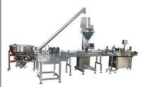 Machine de remplissage automatique de bouteilles en verre de 500 ml pour poudre d'épices avec équipement de dosage à vis sans fin