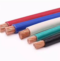 CE THWN THHN Cable eléctrico trenzado AWG 4 6 8 10 12 14 Cable eléctrico de cobre trenzado para construcción