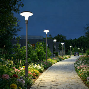 Éclairage extérieur, lampe de jardin, lampe solaire à LED pour cour, résistante aux intempéries, style nature, lampe décorative - Product Image 1