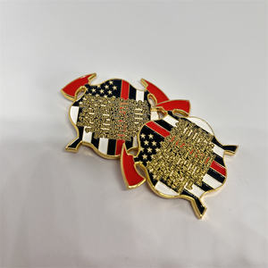 <span class=keywords><strong>Moneda</strong></span> de desafío de bombero de Honor de rescate de departamento de fuego de esmalte suave 3D de metal personalizado - Product Image 4