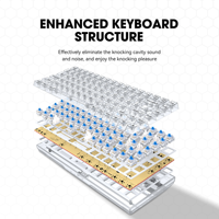 Customized Transparent Jelly Shine Keycaps Crystal Custom Set for Gaming Mechanical Laptop Keyboard Hot Swappable RGB Backlit