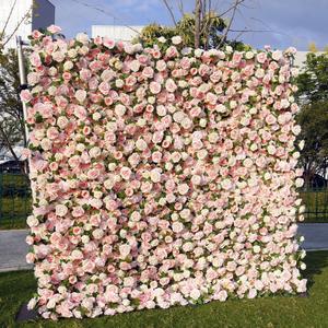 Deslumbrante Pared de Flores Artificiales 3D con Vegetación, Decoración para Cabina de Fotos en Bodas y Fiestas - Product Image 3