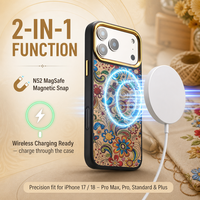 Coque de téléphone en liège en gros pour iPhone 17 18 avec support pour clé AI et double trou pour cordon