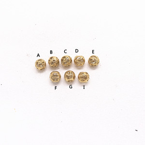 Yunnique – perles rondes en acier inoxydable plaqué or, pour la fabrication de bracelets, accessoires de bijoux, entretoises de 6mm - Product Image 1