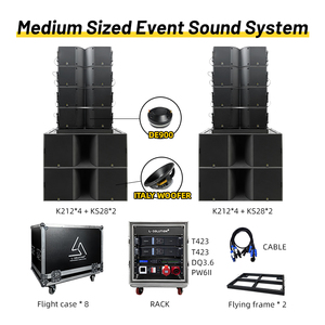 Ensemble de 8+4 enceintes passives 4800W K212 avec double subwoofer K28 – Système audio professionnel pour concerts K212+KS28 8+4 - Product Image 4