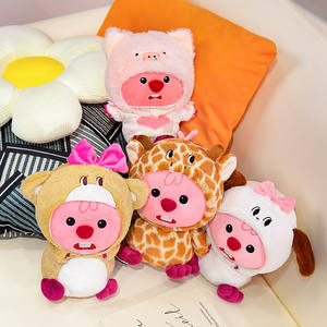 Simpatico castoro si trasforma in orso maiale cane cervo giocattoli di peluche adorabili animali di peluche imbottiti per regalo Festival di compleanno - Product Image 3