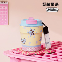 Bouteille d'eau isotherme portable en acier inoxydable pour le café, idéale pour la randonnée, la gym, le travail, les voyages, l'école, la voiture, pour enfants et adultes – Nouveauté