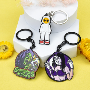 Llaveros Personalizados al por Mayor, Llaveros de Metal Esmaltado con Diseños de Dibujos Animados de Terror para Eventos de Halloween - Product Image 1