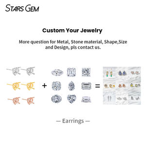 Boucles d'oreilles clous en or jaune et blanc Starsgem de luxe pour femmes, diamants de laboratoire de taille ronde brillante de 0,85 à 0,96 ct, 4,86 mm, E SI - Product Image 6