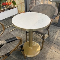 Modernes einzigartiges Design feste Oberfläche Tischplatte Marmor Stein Esstisch Restaurant Hotel Fast Food Tisch und Stühle