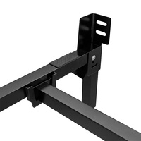 Cadre de lit Queen moderne en métal, plateforme robuste, finition noire, base à 9 pieds pour sommier, montage facile, mobilier de chambre