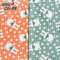 Kingcason 100% Polyester, imprimé ours en peluche, nouveau design, flanelle imprimée double face pour couvertures, textiles de maison, pyjamas, vêtements
