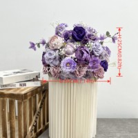 DKB Großhandel Realistische Seiden-Kunstblumenkugel Rose & Hortensie Tischdekoration Hochzeitsdekoration Anpassbare Größe