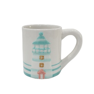 Mug en céramique 3D personnalisé populaire, ciel bleu, <span class=keywords><strong>phare</strong></span>, mug à <span class=keywords><strong>café</strong></span> ou à thé en relief - Product Image 1