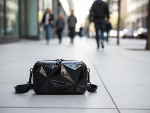 Borsa a tracolla geometrica in plastica da donna, 7 pollici, impermeabile, alla moda, per tutte le stagioni - Product Image 2