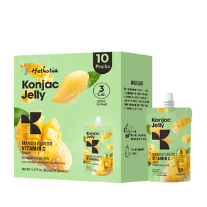 Jalea Konjac afrutada saludable con sabor a Mango en una deliciosa bolsa exprimible para beber Bolsa de embalaje de aperitivos nutritivos - Product Image 1