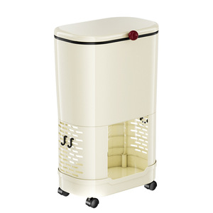 Kitchen Trash Can With Wheels Large Capacity Narrow Slot Standing Type For Home Use - Product Image 1