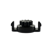 Couvercle d'ashtray de voiture à fermeture amortie, en plastique noir, accessoire intérieur, engrenage tampon, compartiment de rangement pour véhicule, charnière silencieuse