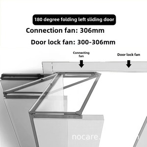 Hiện đại 180 độ chia cửa gỗ trượt theo dõi thiết lập hoàn chỉnh gấp cửa phần cứng phụ kiện phẳng thấp hơn đường sắt vít <span class=keywords><strong>Swing</strong></span> - Product Image 6