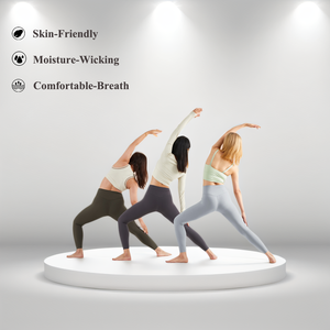 Vente flash - Pantalon de yoga pour femme à taille haute, logo personnalisé, uni, en spandex et nylon, contrôle du ventre, collants de fitness pour la salle de sport, sans couture avant - Product Image 2
