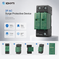 Dispositif de protection contre les surtensions AC SPD 2P 275V/385V Type 2 20kA 40kA, parafoudre sur rail DIN pour boîtier de distribution et panneaux basse tension
