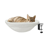 Lit pour animaux de compagnie de bureau rond solide amélioré de luxe Style hamac confortable avec support robuste nid de chat doux