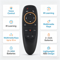 G10S 2.4G Wireless Air Mouse Voice Remote dengan Giroskop untuk Android TV Box, Smart TV, Windows PC, Laptop
