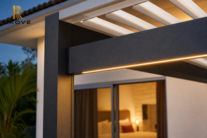 Pérgola Retráctil de Tela RKOVE RK-C1 3*4m con Estructura de Aluminio, Iluminación LED Integrada, Control por Aplicación, Resistente al Viento, OEM - Product Image 2