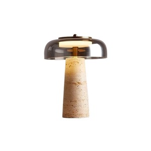Tfshanks Yellow Travertine Table Lamp Mushroom Shape Led <b>Light</b> Bedroom Study Desk Lamp - Product Image 5