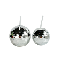 Argent Rose Or Disco pour Ball Tumbler Cup Sparkles Glitter Plastique Vin Cocktail Boire Bouteille Couvercle Paille pour Fête