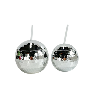 Argento oro rosa Disco per la sfera Tumbler Cup scintille Glitter vino di plastica per bere bottiglia di birra coperchio per il partito - Product Image 5