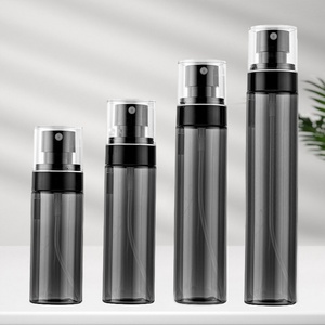 Wholesale PET Flat Top Plastic Bottle 30ml 60ml 100ml 120ml Black Translucency Fine Mist Pump Sprayer Black <b>Spray</b> Bottle - Product Image 6