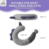 Coussin cervical en forme de U en peluche douce pour chien et chat, apaisant, anti-anxiété, pour petits et grands animaux, en stock