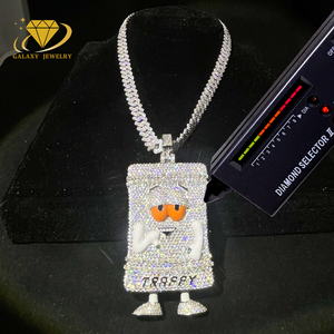 Pendentif personnalisé Youtooz South Park en moissanite, dessin animé, serviette 3D, 2 pouces, argent 925, 14k, 18k, pendentif Towelie Hello Kitty - Product Image 1