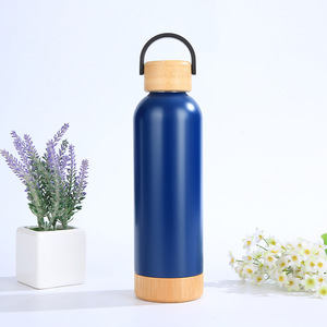 Borraccia Sportiva in Acciaio Inossidabile con Base in Bambù, Grande Capacità, Isolamento Sottovuoto, <span class=keywords><strong>Design</strong></span> Moderno, Portatile, Bocca Stretta - Product Image 6