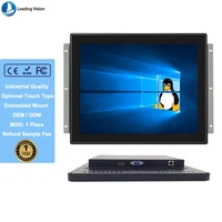 Monitor Sentuh Bingkai Terbuka Industri Baru USB DVI Serial 15.6 "16:9 Resolusi 1920X1080 Layar Sentuh Multi-Touch Kapasitif 10 Titik