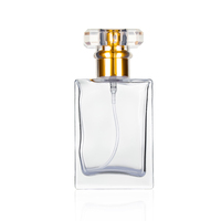 Échantillon gratuit de luxe femme 10ml 15ml 30ml 50 ml carré vaporisateur verre vide flacon de parfum 50 ml 100ml