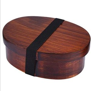 Tailai Japanese Bento Boxes Wood Lunch Box Handmade Natural Wooden Sushi Box Tableware Bowl Food Container