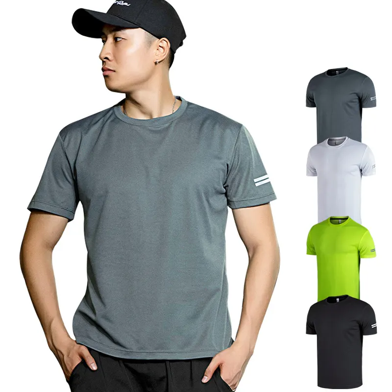 Wholesale Custom Summer New Arrival Polyester Jogging Sportswear Gym Men T Shirt