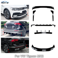 Kit carrosserie AMP-Z pour Volkswagen VW Tiguan MK2 : Lame de pare-chocs avant et arrière, séparateur, jupes latérales, aileron arrière, diffuseur