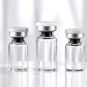 Flacons en verre à bouchon serti transparents, faible MOQ, stock en gros, 3ml 5ml 10ml, avec joints en caoutchouc et aluminium argenté, étiquette vierge personnalisable disponible - Product Image 1