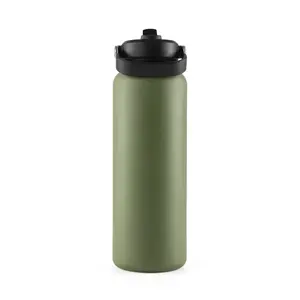 1L thân thiện với môi kim loại thép không gỉ phích chai chân không Flask với vít nắp cho bên ngoài