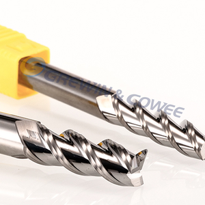 Alat mata bor pemotong <span class=keywords><strong>Router</strong></span> CNC 8mm batang DLC dilapisi/mengkilat tinggi dipoles 3 seruling persegi pemotong Endmill karbida Tungsten untuk aluminium - Product Image 6