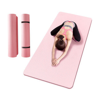 Tapis de yoga Pilates de haute qualité, personnalisé avec logo, antidérapant, écologique, lavable, double couche NBR, épaisseur 8 mm - Product Image 1