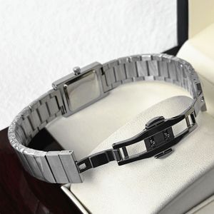 Lady square steel <b>bracelet</b> wristwatch - a light and luxurious minimalist watch with a <b>shell</b>-shaped dial. - Product Image 6