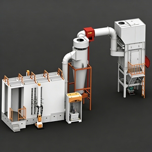 Équipement de peinture en poudre haute efficacité, ligne de peinture automatique avec contrôle PLC, four de cuisson chauffant - Product Image 5