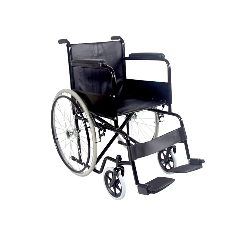 의료 용품 접이식 스틸 휠체어 핸디캡 접이식 silla de ruedas 노인 수동 휠체어