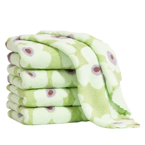 Coral Fleece Printed Square Towel Thickened Soft Absorbent Kitchen Dishcloth Floral Pattern 4 Pack - Product Image 5