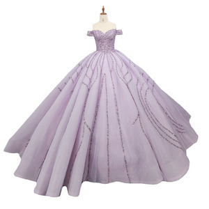 9971 New Puffy Sleeve <b>Prom</b> <b>Dress</b> Long Sweetheart Sequin Beads <b>Princess</b> Evening Gowns - Product Image 6